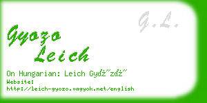 gyozo leich business card